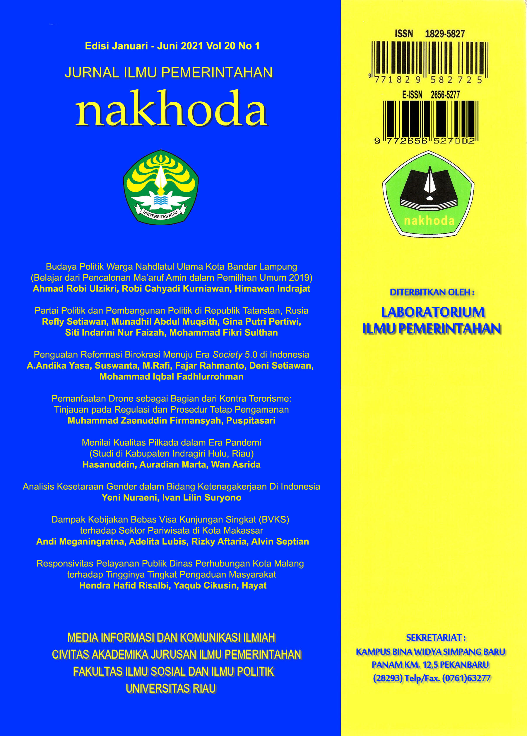 Nakhoda: Jurnal Ilmu Pemerintahan